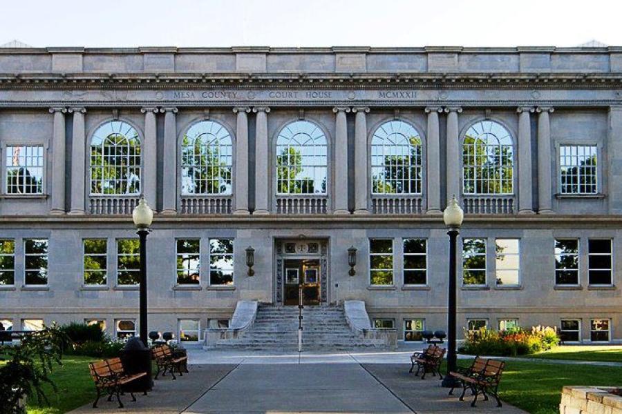 A picture of the old Mesa County Courthouse, 544 Rood Ave.