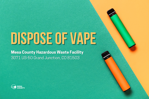 Vape pens on a green and yellow background